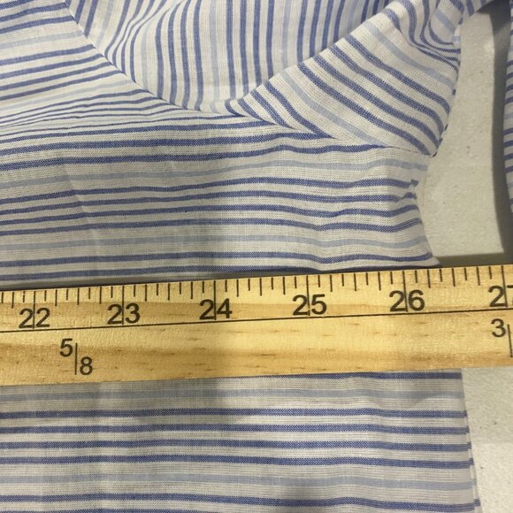 Alfred Dunner Ann Arbor Top Womens Size XL Blue Striped Tunic Lace 3/4 Sleeves L - Picture 7 of 8